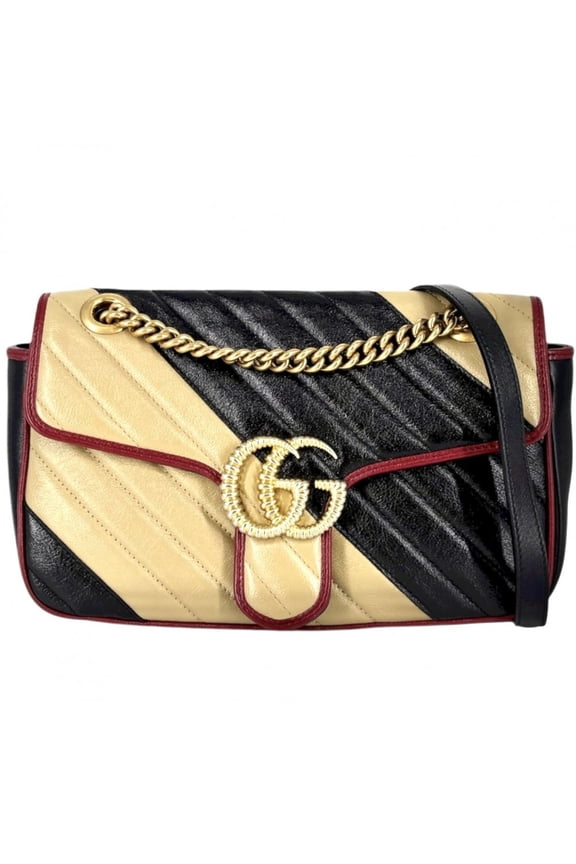 Pre-Owned Gucci Women's GG Marmont Quilted Small Chain Shoulder Handbag, Bag, Crossbody GUCCI...