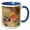 Blue/White, variant on 3drose, Costa Rica. Male Talamanca Hummingbird Feeding, 15oz Mug