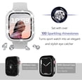 thumbnail image 3 of 4 Pack Compatible with Apple Watch 40mm Case Cover with Screen Protector,Crystal Bling Case Diamond Protective Face Cover Rhinestone Covers Bumper for iWatch Series 7 6 5 4 3 2 1 SE Girl, 3 of 5