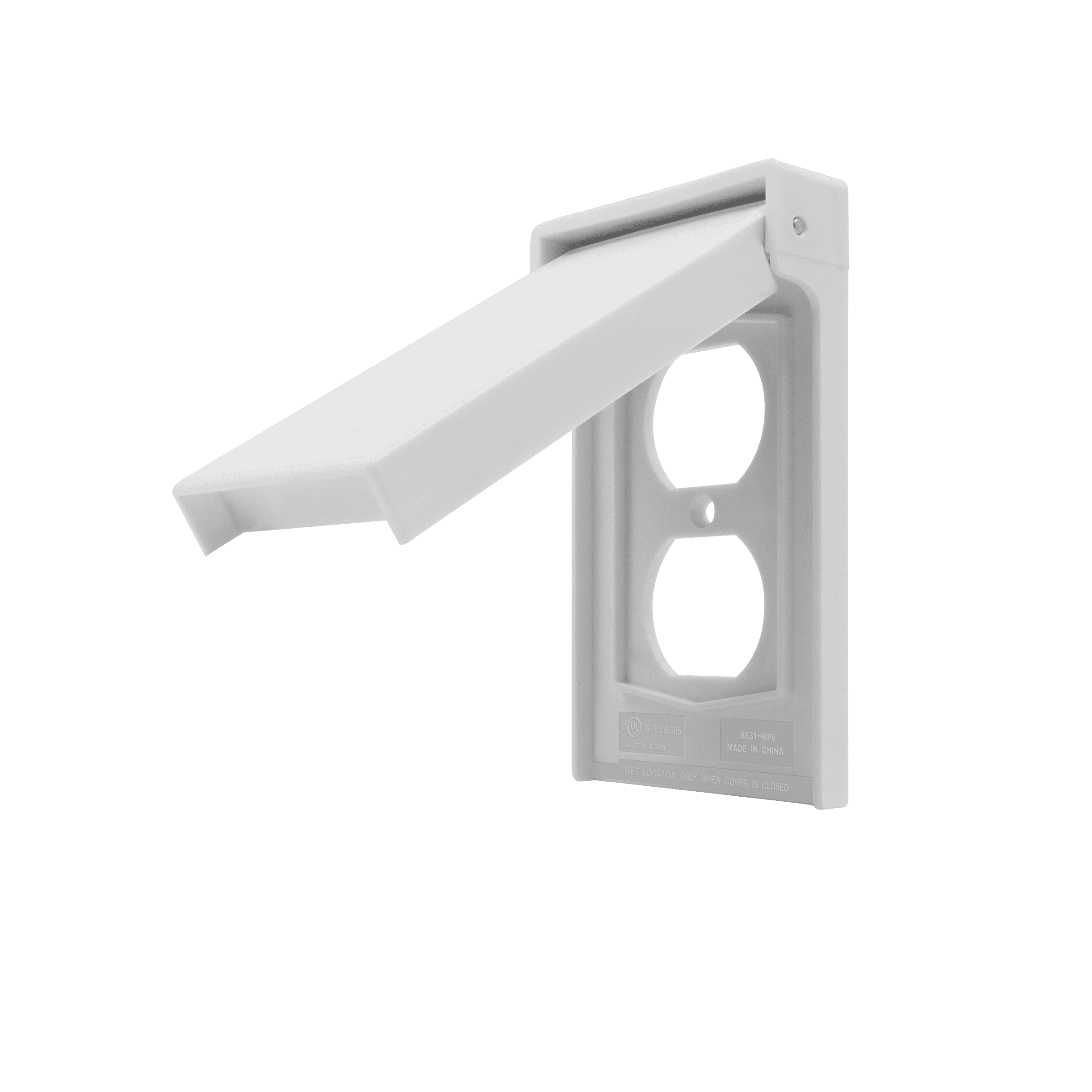 ENERLITES Vertical Duplex Weatherproof Wall Plate, Outdoor Electrical