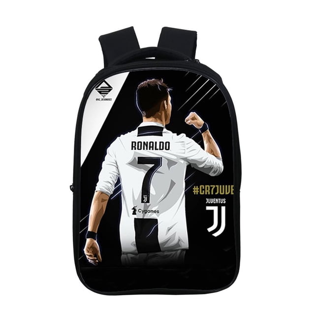 GP1 Cristiano Ronaldo Patrón Mochila Regalo Escolar Para Niños Bolsa De Estudiante Ordenador Portátil Gran Capacidad Doble Entrepiso PG1
