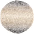 thumbnail image 1 of Unique Loom Hygge Shag Peluche & Tapis de Zone Confortable 3' 3 x 3' 3 Rond Gris/ivoire, 1 of 1