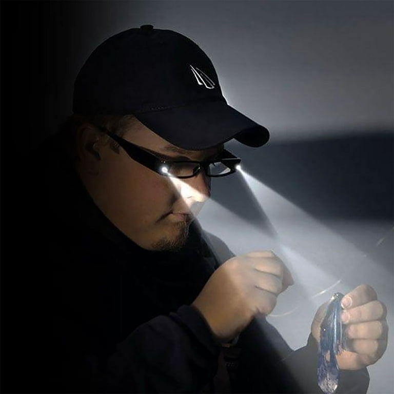 Eyeglasses with online lights on them