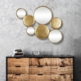 thumbnail image 5 of Contemporary Home Living 34.5" Precious Gold Round Decorative Benuve Multi-Level Wall Mirror, 5 of 5