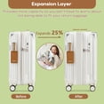 thumbnail image 3 of Luggage Joyway Tr014, 65 L, tapa dura, 24 pulgadas, con portavasos, blanco, 3 of 7