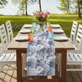 thumbnail image 4 of Table Runners 72 Inches Long Dress Scarves, Blue Floral Farmhouse Kitchen/Dining Table Runner, Coffee Tablerunners, Spring Botanical Flowers Leaves Vintage 14x72 Inch, 4 of 9