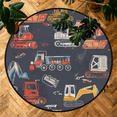 thumbnail image 7 of CURLYOOT Round Rug 3ft Cute Cartoon Truck Car Area Rug, Washable Circle Mat Non Slip Floor Carpet Mat, Soft Indoor Rugs for Entryway Living Room Dining Room Bedroom, 7 of 7