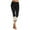 a-Black4012, variant on VNKIDY Womens Solid Color High Waist Button Fly Capri Jeans Contrast Lace Trim Hem Slim Fit Casual Denim Trousers For Summer Daily Wear White XXXXXL