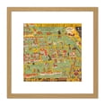 thumbnail image 1 of Map Fisher 1932 University Chicago Alumnae 8X8 Inch Square Wooden Framed Wall Art Print Picture with Mount, 1 of 4
