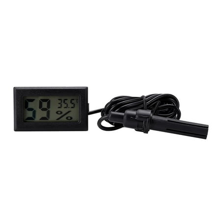 

Household Thermometer Hygrometer Multifunctional Digital Accurate Battery Powered with Probe LCD Display Screen for Home Bedroom Baby’s Room