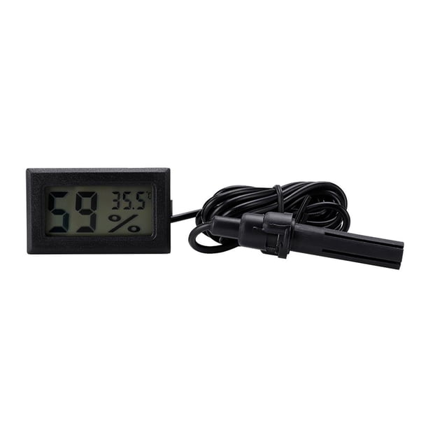 Termómetro Doméstico Higrómetro Multifuncional Digital Preciso Alimentado Por Batería Con Sonda Pantalla Lcd Para El Hogar Dormitorio Habitación Del Bebé Kearding TO003904-00