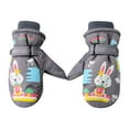 2PCS Kids Winter Gloves Snow Ski Waterproof Thermal Insulated for Boys