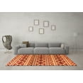 thumbnail image 3 of Ahgly Company Indoor Square Oriental Orange Modern Area Rugs, 4' Square, 3 of 4