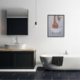 thumbnail image 4 of Stupell Industries Funny Giraffe Neck Bathtub Bathroom Theme Painting Black Framed Art Print Wall Art, 24x30, by Coco de Paris, 4 of 5