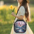 thumbnail image 3 of Uourmeti Kids Insulated Lunch Bag featuring Watercolor Horse River Design - Perfect for School and Outdoor Picnics, 3 of 6