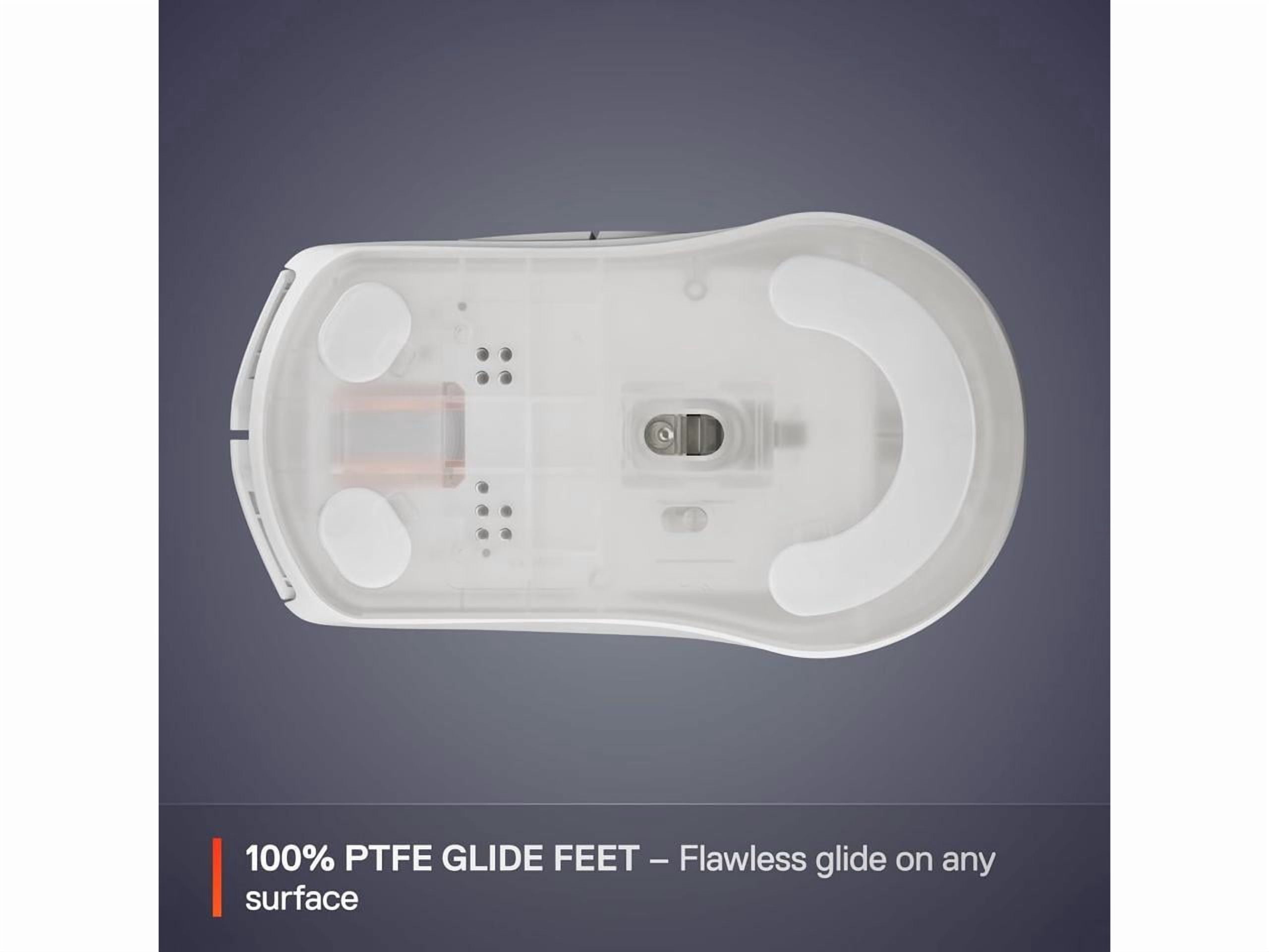 SteelSeries Rival 3 Wireless Gen 2 Gaming Mouse — 2.4GHz and Bluetooth — TrueMove Air Optical Sensor — Light-Weight — 100% PTFE Feet — White