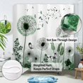 thumbnail image 5 of Sage Green Dandelion Floral Shower Curtains Watercolor Dandelion Wildflowers Plant Farmhouse Waterproof Fabric Bathroom Bath Decor with Hooks 72x72 Inch with Hooks Heavy Weighted Washable, 5 of 6