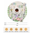 thumbnail image 6 of 13 Inch Round Placemats Set of 6, Easter Non Slip Heat Insulation PP Table Mats, Spring Rustic Rabbit Botanical Flowers Eggs Plaid Washable Place Mats for Kitchen Dining Party Table Decor, 6 of 7