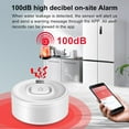 thumbnail image 4 of Wi-Fi Water Leak Detector: 100dB Water Sensor Alarm for Basement, Adjustable Alarm and App Alerts, Flood Leakage Detection Devices for Pipe/Drain/Sink/Faucet, 4 of 8