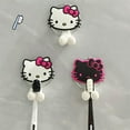 thumbnail image 2 of WANNGWEE 2Pcs Hello Kitty Cute Cartoon Electric Toothbrush Holder, Bathroom Sucker Accessory for Kids and Adults, Perfect Holiday Gift WW728#1660, 2 of 6