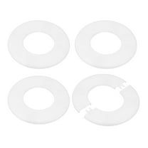 4-Pack Wall Split Flange, for 2.5 Inch/63mm OD Pipe ABS Escutcheon Plate Round Plumbing Cover Plates [White]