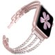 thumbnail image 1 of Compatible con Apple Watch Band Dressy Bling Jewelry Pulsera de pulsera de acero inoxidable Sparkle Strap iWatch bandas 44 mm para mujer SeriesSE 6 5 4 3 2 1 42 mm, oro rosa oso de fresa  Juguete, 1 of 4