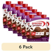 (6 pack) Premier Protein Shake, Chocolate, 30g Protein, 11 Fl Oz, 4 Ct