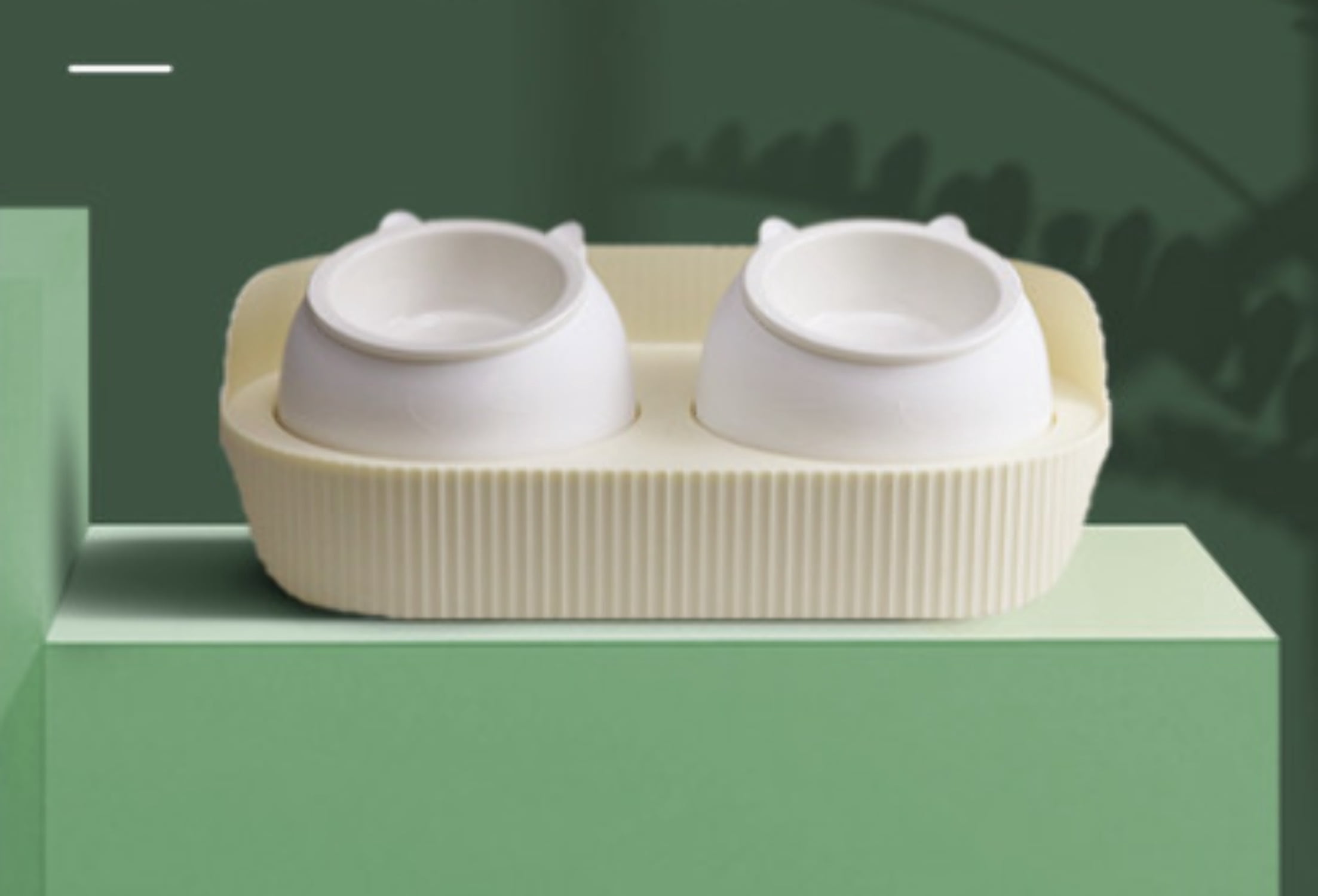Ceramic Food and Water Bowl Station for Cats