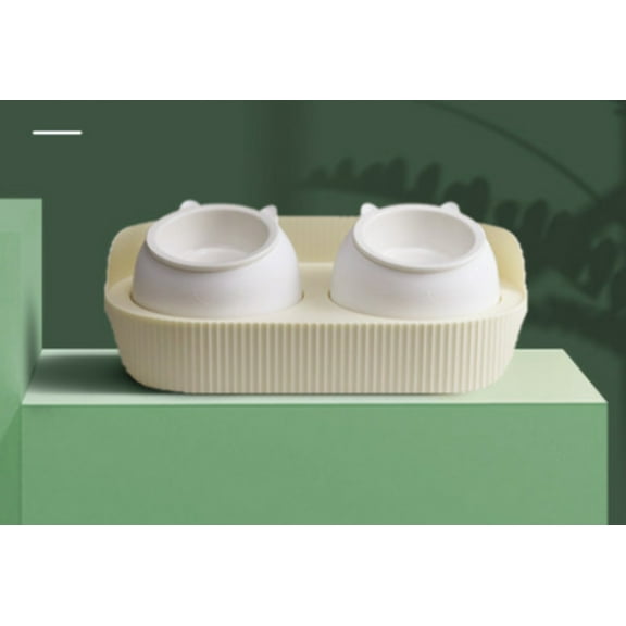 Ceramic Food and Water Bowl Station for Cats