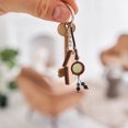 thumbnail image 4 of WRITWAA 1Pack Chinese Knot Car Hanging Pendant Made Of Wood Multi Car Keys Accessory, 4 of 8