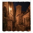 thumbnail image 3 of Ambesonne Vintage Shower Curtain, Medieval Town Street, 69"Wx70"L, Tan, 3 of 5