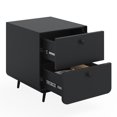 thumbnail image 4 of Jif Modern Nightstand With 2 Drawers - Black, 4 of 13