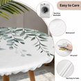 thumbnail image 5 of Spring Green Eucalyptus Leaves Round Fitted Tablecloth with Elastic Edge, Waterproof Table Cloth Table Cover for 36"-44" Tables, Summer Rustic Botanical Tablecloths for Dining Picnic Indoor Outdoor, 5 of 9