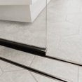thumbnail image 4 of Lauxes 48 Inch Anodized Aluminum Tile Insert Cut-to-Fit Adjustable Linear Drain with End Caps and Base Flange Kit in Black, 4 of 9
