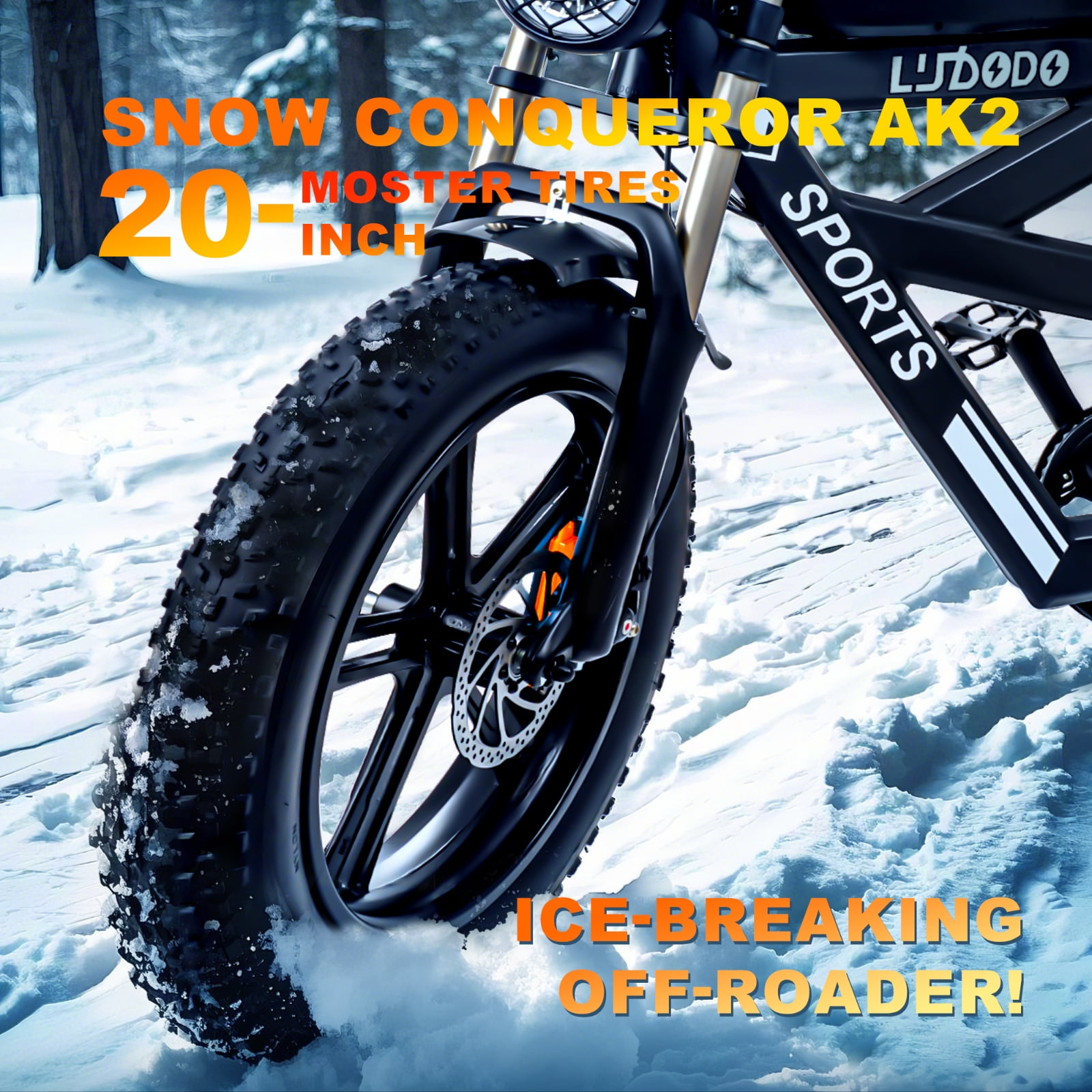 EOEOWTO AK2 Electric Dirt Bike for Adults Peak 1000W 48V 17.8AH Top Speed 34MPH 75Miles Long Range Motor MotorcycleDouble Disc Brake,20*4.0 Fat Tire Off-road E-Bike