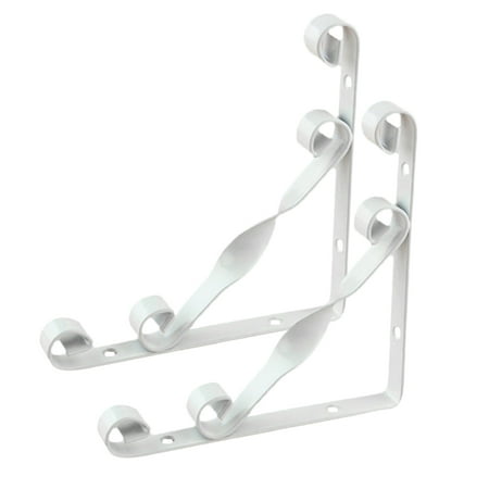 

HOMEMAXS 2pcs Creative Iron Art Triangle Bracket Roll Bracket Wall Shelf Iron Bracket (White)