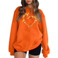 thumbnail image 1 of Bmisegm Femmes Long Arbre Feuille d'Érable Décontracté Quotidien Col Rond Sweat à Capuche Sans Capuche Chandails en Molleton Décontractés pour Femmes Orange TTG, 1 of 3