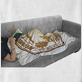 thumbnail image 6 of Florida Soft Flannel Fleece Throw Blanket, Sunshine State of America City Map Trees and Stars Travel Stamp, Cozy Plush for Indoor and Outdoor Use, 50" x 60", Orange Ginger and White, by Ambesonne, 6 of 6