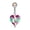 2, variant on Colorful Stainless Steel Belly Button Ring Navel Piercing Ring Body Jewelry-1