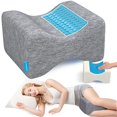 thumbnail image 1 of Almohada de rodilla ComfyInLove para personas que duermen de lado con gel refrescante, color gris, 1 of 7