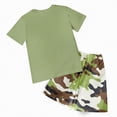 thumbnail image 6 of TOWED22 Toddler Baby Girl Boy Summer 2pcs Outfit Trendy Graphic Short Sleeve Crewneck T-Shirt Tee Elastic Waist Shorts Set Clothes(Green,2-3 Y), 6 of 6