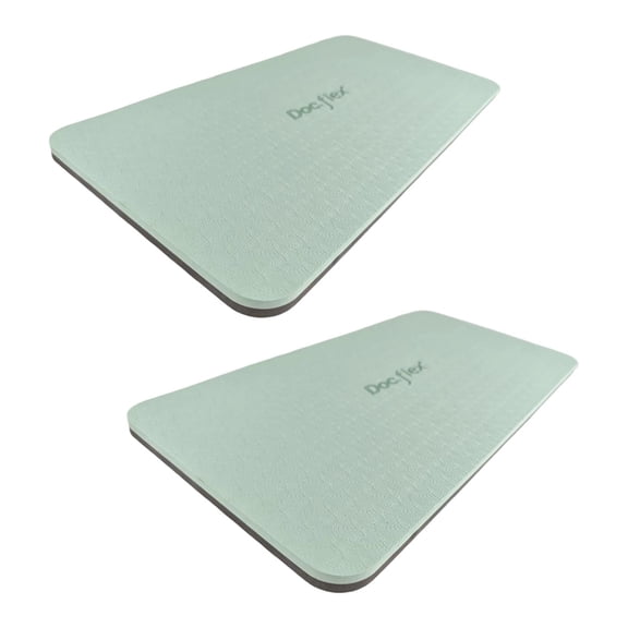 2 Pieces Pilates Yoga Mat Exercise Pad Portable TOE Material for Home Gym and Studio Workouts for Women
