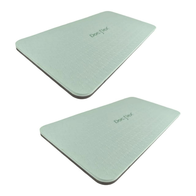 S SERENABLE 2 Pieces Pilates Mats Compact Pilates Kneeling Mats for Travel Training Yoga Light Green