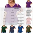 thumbnail image 3 of Scyoekwg Womens Plus Size Tops V-Neck Lace Up Cut Out Short Sleeve T-Shirt Solid Color Loose Fit Summer Blouses (Z01_Red,XXXXL), 3 of 7