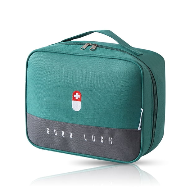 Bolsa de almacenamiento de primeros auxilios A prueba de agua Clasificación de gran capacidad Paquete Organizador suministros hogar para viajes al aire libre camping verde Sweethay HA010961-03