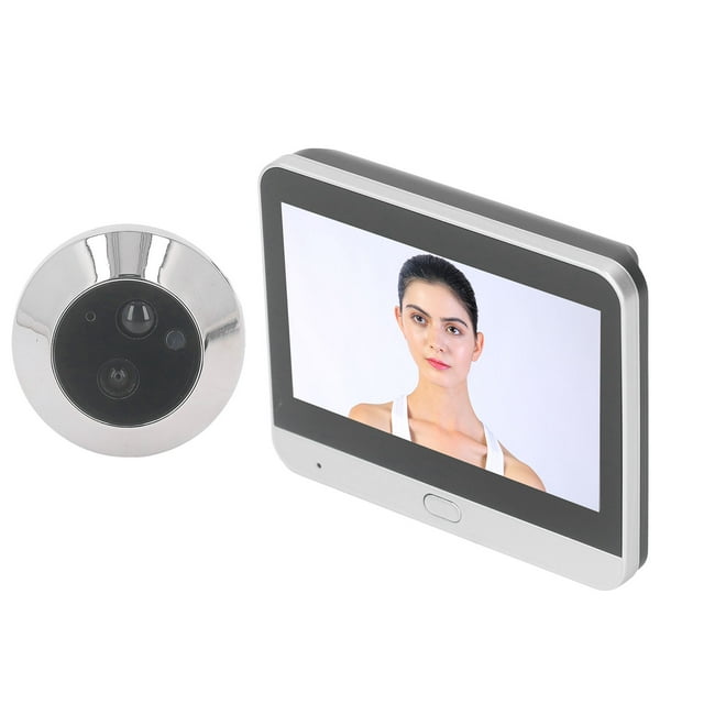 Visionneuse de Porte Numérique, Caméra de Vision Nocturne Infrarouge 1080P Interphone Automatique pour Appartement