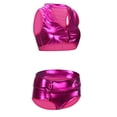 thumbnail image 5 of Gibobby Conjuntos de bragas de encaje Lencería para mujer con encaje frontal abierto, ropa de dormir halter Nighty(Rosa caliente, M), 5 of 5