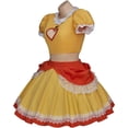 thumbnail image 3 of Princess Yellow Daisy Short Dress Crop Top Skirt Suit Cartoon Outfit for Women Girls, 3 of 7