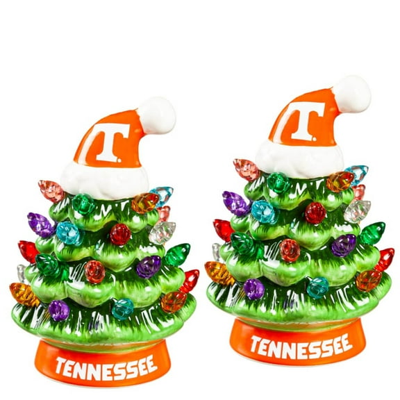 Tennessee Volunteers 2-Pack 4" Ceramic LED Christmas Tree Set