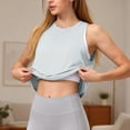 thumbnail image 4 of WAYUTE Womens Tank Tops Lightweight Loose Fit Yoga Cover Up Sleeveless Breathable Tank Top for Workout Sports Casual Wear, 4 of 7
